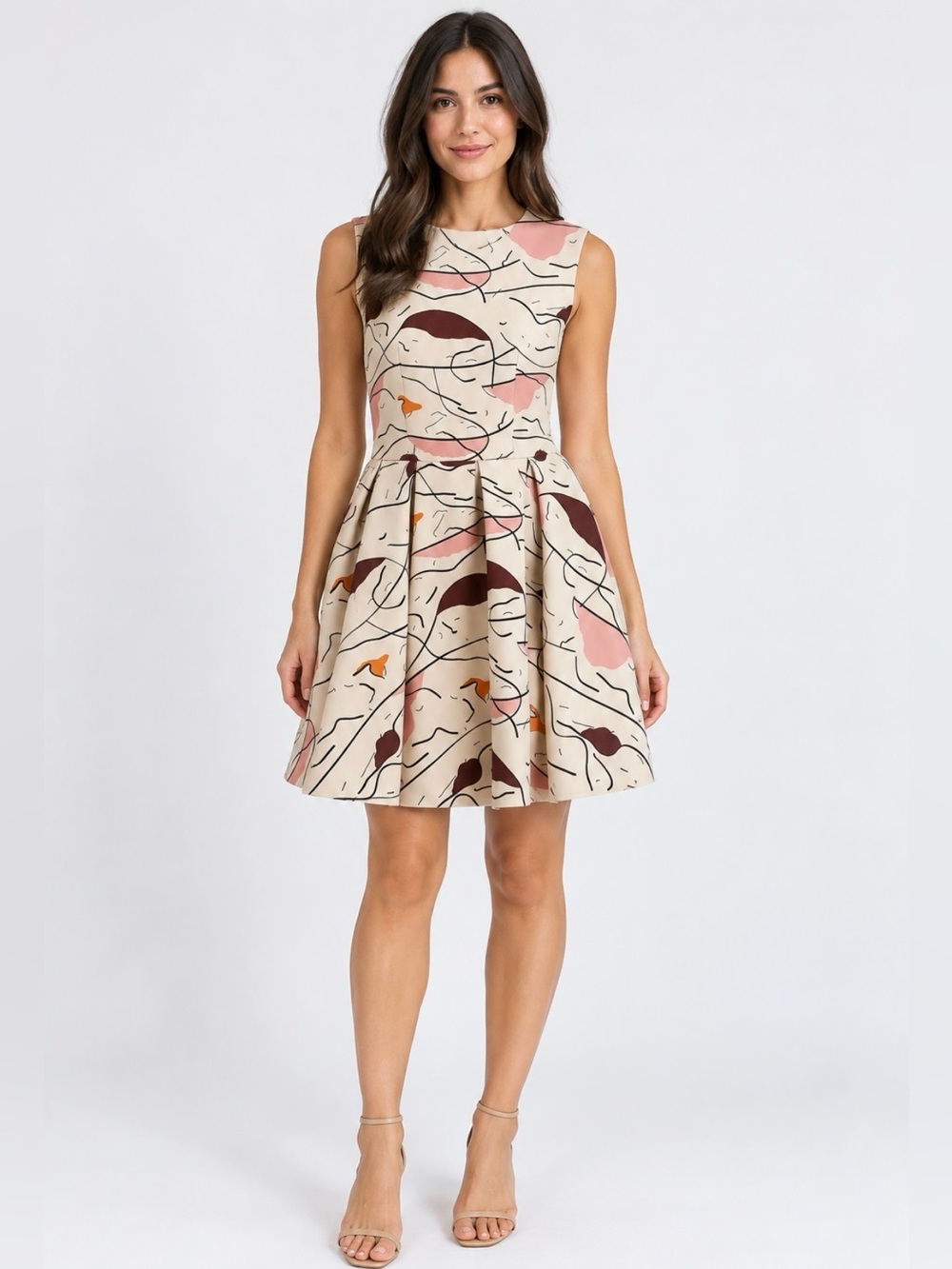 Camilla and Marc Antibes Abstract Art Garden Party Dress US 4